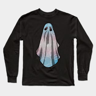 Transgender Pride Flowery Ghost Long Sleeve T-Shirt